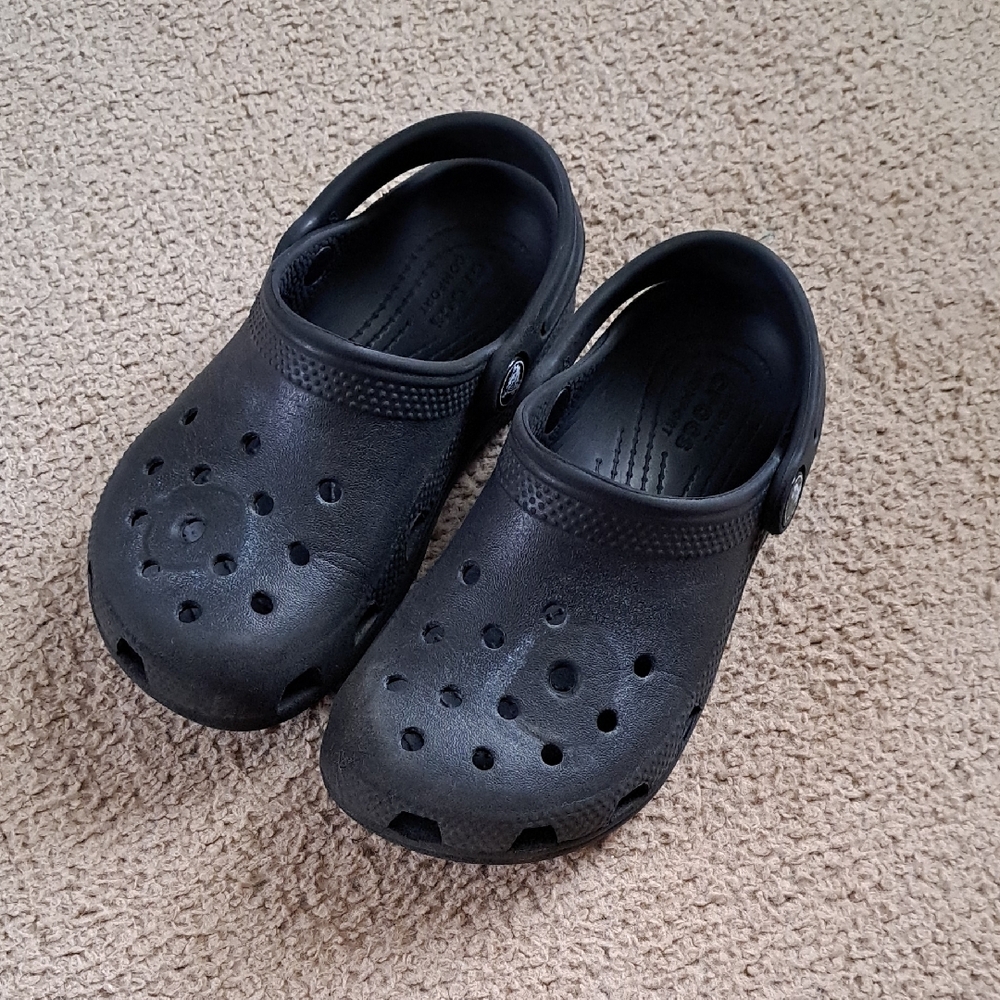 Kids Black Clogs